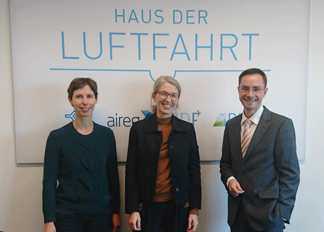 Mitarbeiter vom Bundesverand der Luftverkehrswirtschaft und BIK im Haus der Luftfahrt